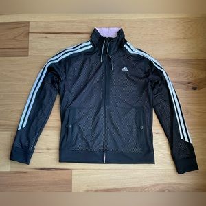 Vintage Adidas Athletic Black/Stripe Jacket, Size Medium